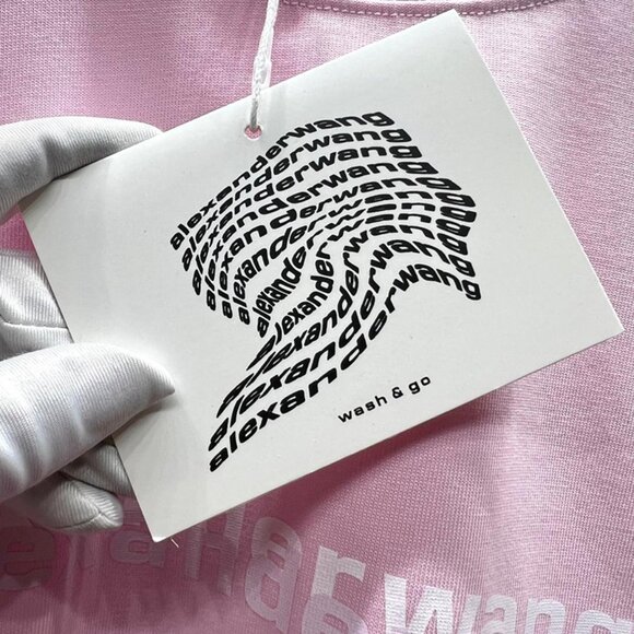 Alexander Wang Pink Printed Lettering T-Shirt - Picture 4 of 9
